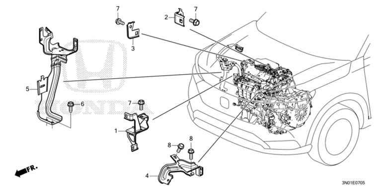 Bracket engine wire harness