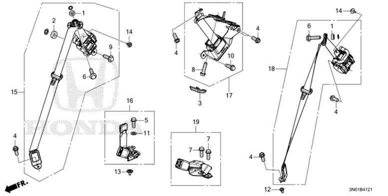 82450-3M0-J01ZA Seat Belt Honda
