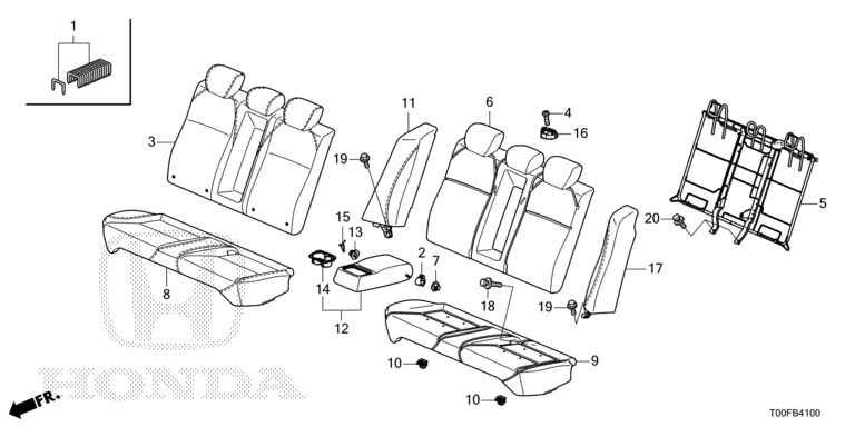 82131-T08-DK1ZB Seat Back