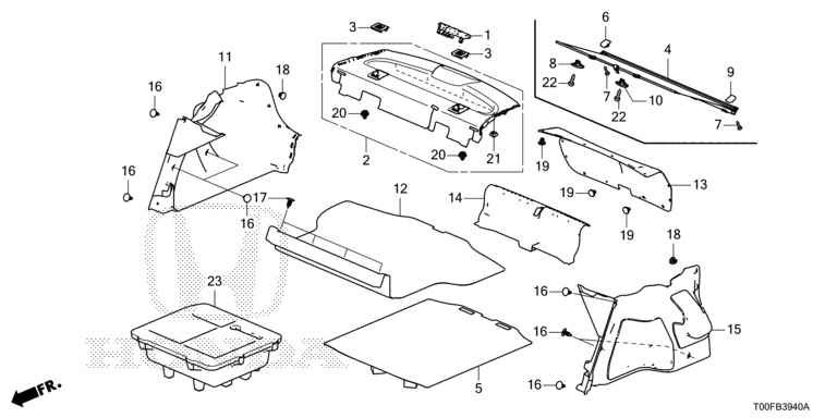 84630-T11-D10ZA Trunk Mat